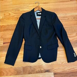 J. Crew Black Blazer with Striped Lining